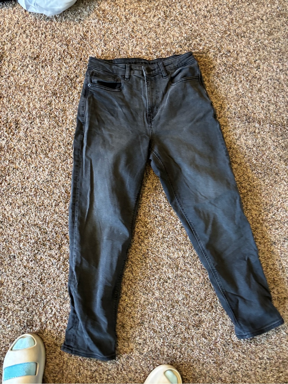 American Eagle Outfitters Women's Black Straight Leg Jeans